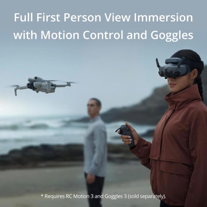 DJI Air 3 (DJI RC-N2), Drone with Medium Tele & Wide-Angle Dual Primary Cameras, 46-Min Max Flight Time, Omnidirectional Obstacle Sensing, 48MP Photos, 4K/60fps HDR, Compliance with FAA Remote ID - Image 7