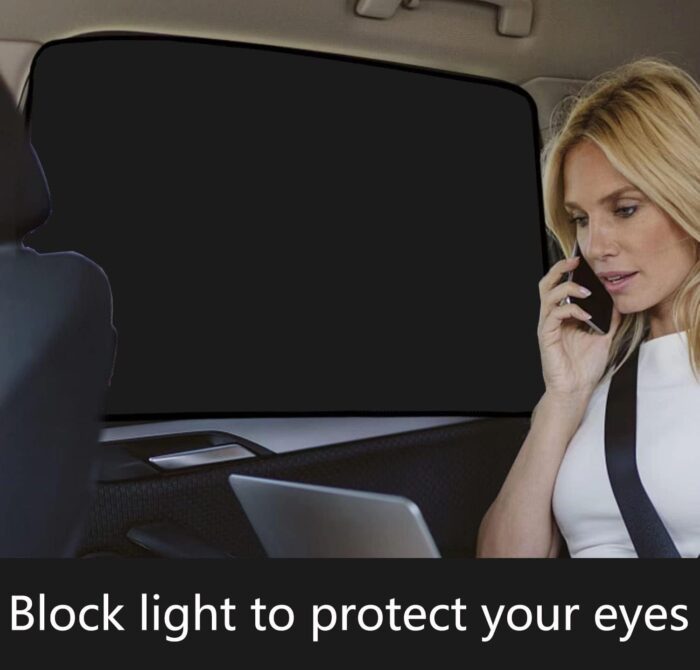 Car Side Window Sun Shades, 4 PCS Window Sunshades Privacy Curtains, 100% Block Light for Breastfeeding, Taking a nap, Changing Clothes, Camping (Front&Back 4pcs) - Image 6