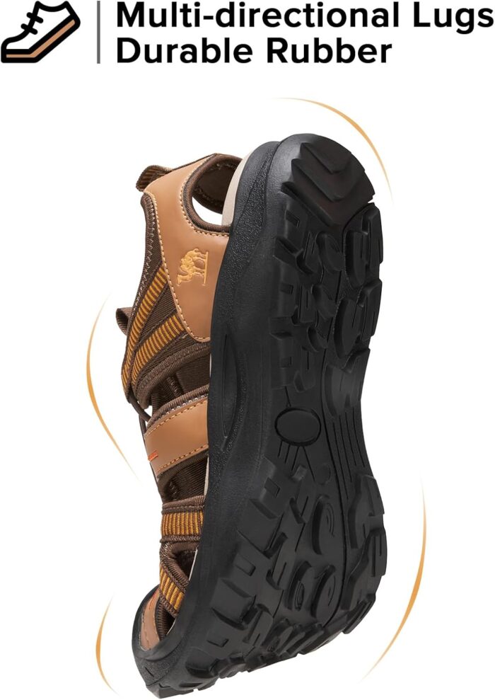 CAMEL CROWN Men's Waterproof Hiking Sandals Closed Toe Water Sandals Athletic Sport Sandals Summer Sandals Beach sandals for Outdoor - Image 6