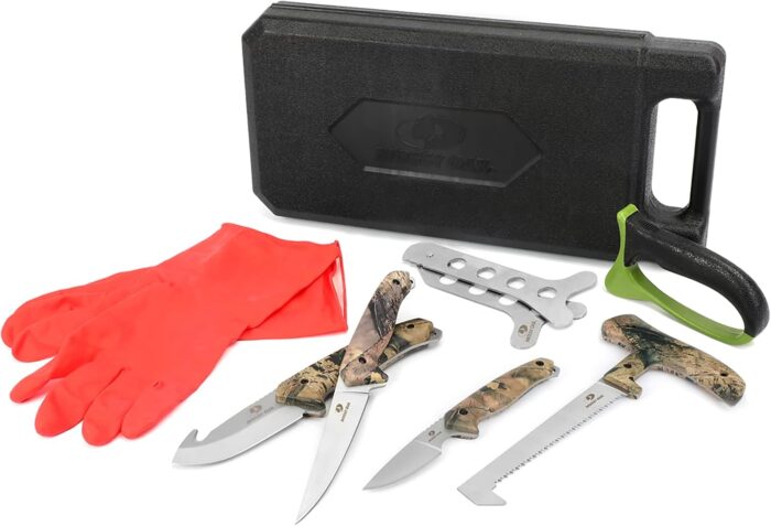MOSSY OAK Hunting Field Dressing Kit - Portable Butcher Game Processor Set (8-Piece) - Image 9
