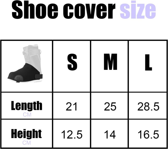 Qchengsan Boot Covers,Ski Boot Cover,Ski Boots Covers Shoe Covers for Snow,Keep Foot Warmers & Heater,Gifts for Skiers,Winter Sport Accessory,Ski Gifts,Skiing Accessories - Image 2