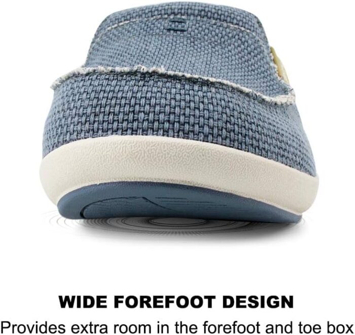 Mens Slippers with Arch Support, Canvas House Slipper for Men with Velvet Lining, Slip On Clog, Indoor Outdoor House Shoes with Anti-Skid Rubber Sole - Image 7