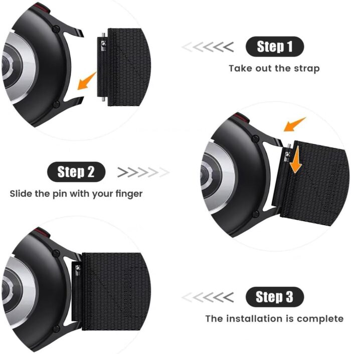 Rugged Nylon Sport Watch Band 20mm 22mm Quick Release Watch Strap Mountaineering Style Replacement Watch Strap 5 Colors (Black/Army Green/Navy blue/Grey/Orange) for Men Big Wrist - Image 4