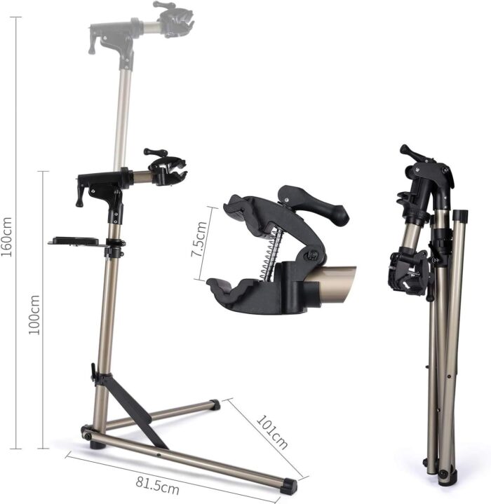 CXWXC Bike Repair Stand -Shop Home Bicycle Mechanic Maintenance Rack- Whole Aluminum Alloy- Height Adjustable (rs100) - Image 3