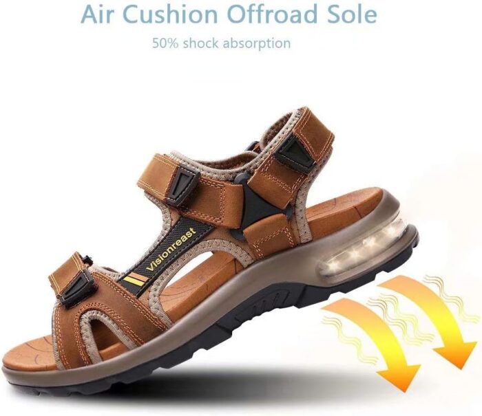 visionreast Mens Athletic Sandals Open Toe Hiking Outdoor Non-slip Sandals Air Cushion Sport Casual Beach Sandals - Image 5