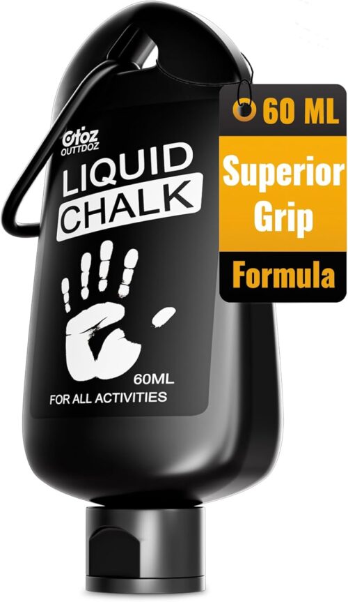 2 oz Superior Grip Liquid Chalk Mess-Free Gym Chalk for Weightlifting, Gymnastics, Rock Climbing, Dancing, Dries in Seconds. Package May Vary.