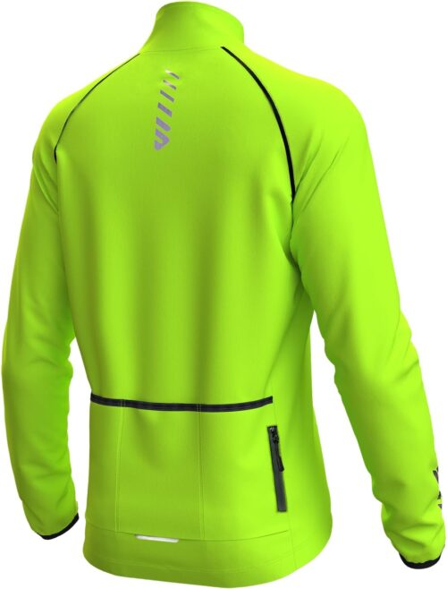Wulibike Cycling Jackets for Men, Reflective Running Jacket Men Winter Cold Weather Cycling Clothing Full Zip with Pockets