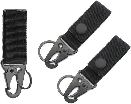 3 pieces Outdoor Tactics belt key clip Nonlocking Tactical Keychain Belt Clip Locking mountaineering carabiner strap Carabiner Clip