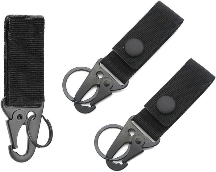 3 pieces Outdoor Tactics belt key clip Nonlocking Tactical Keychain Belt Clip Locking mountaineering carabiner strap Carabiner Clip