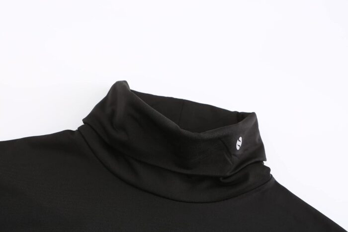 SSLR-Thermal-Shirts for-Women-Turtleneck Long Sleeve Tops Fleece Lined Winter Slim Fitted Mock Neck Base Layer - Image 3