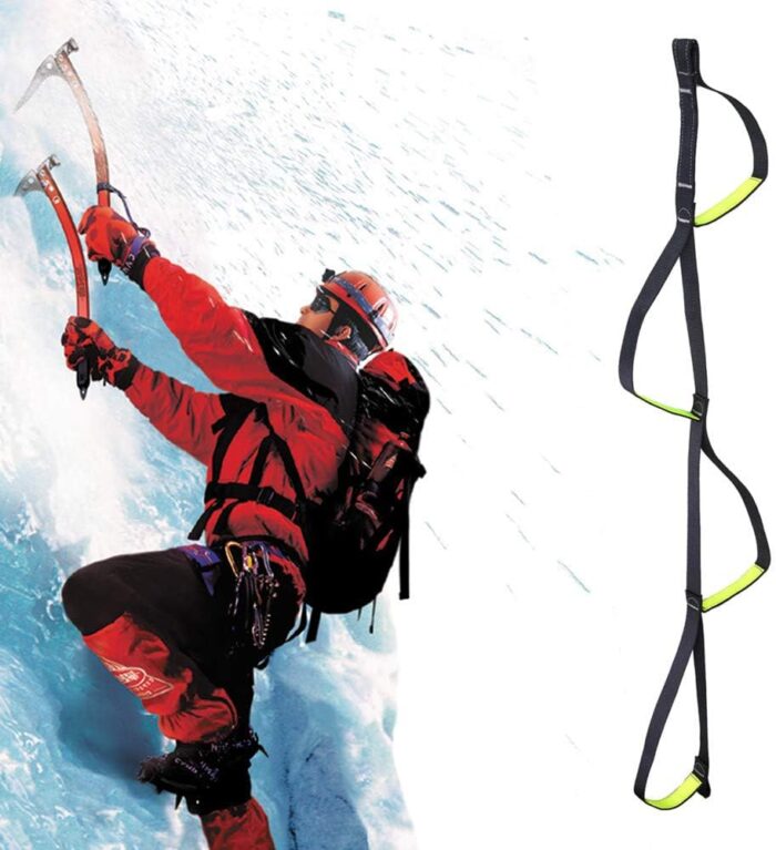 Adjustable Climbing Ascender Sling Foot Loop Ascender Webbing Sling for Outdoor Mountaineering, Rock Climbing, Expedition, Caving, Rescue and Aerial Work - Image 7