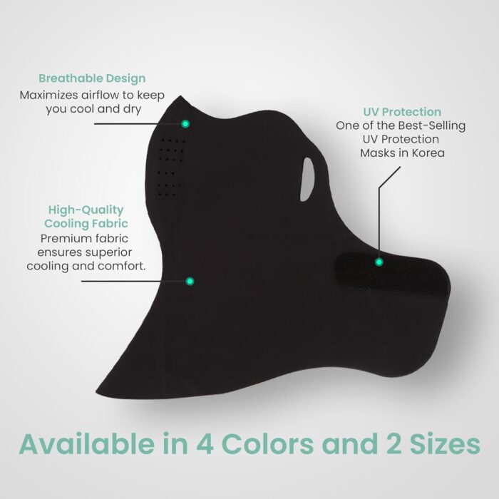Korea Cooling UPF 50+ UV Sun Protection Face Mask with Neck Coverage – Breathable for Golf, Hiking, Fishing & Outdoors - Image 3