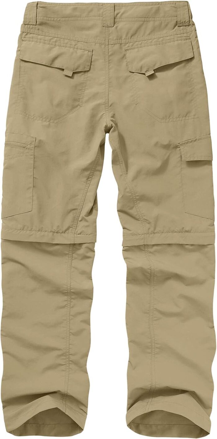Mens Hiking Pants Convertible Lightweight Quick Dry Zip Off Fishing Safari Camping Travel boy Scout Pants - Image 2