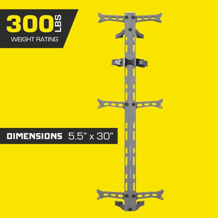 Helium 30" Lightweight Aluminum Treestand Climbing Sticks with Fold Up Steps and Boot Grabbing Grooves (1-Pack/3-Pack) - Image 3