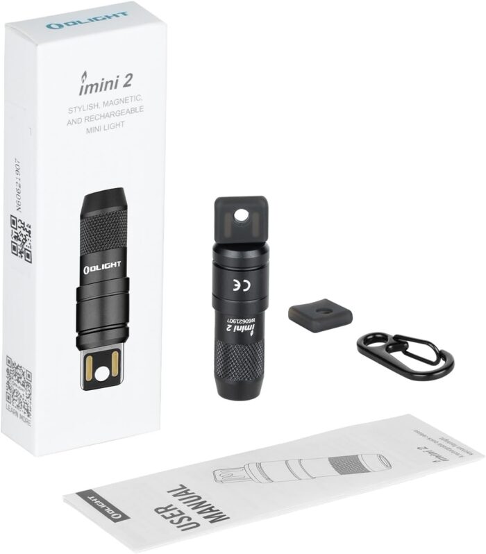 OLIGHT IMINI 2 EDC Rechargeable Keychain Flashlight, 50 Lumens Compact and Portable Mini LED Keyring Lights with Built-in Battery Ideal for Everyday Carry and Emergencies (Black) - Image 9