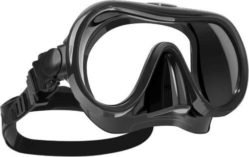 Snorkel Diving Mask Swimming Goggles for Adult Men Women with Nose Cover, Tempered Glass Anti-Fog Unique Frame 180° Panoramic View, Snorkel Mask for Scuba Diving