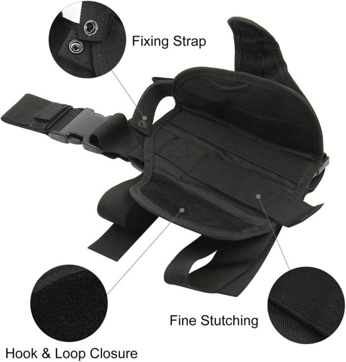 Drop Leg Holster, Right Handed Tactical Thigh Pistol Gun Holster Leg Harness - Image 2
