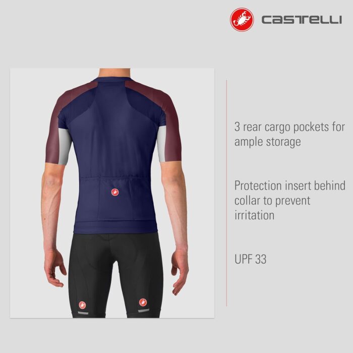 CASTELLI Men’s Entrata 6 Jersey, UPF Sun Protection, Quarter Length Sleeve Jersey for Road Cycling & Gravel Biking & Racing - Image 3