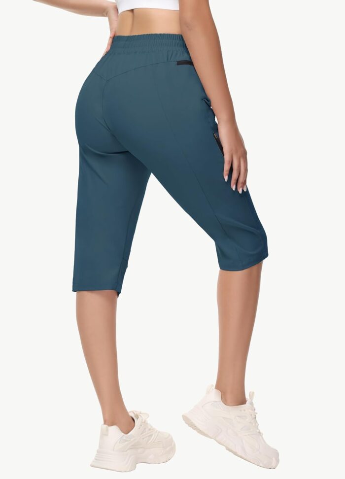 Women's Long Shorts 15" Below The Knee Capri Hiking Shorts Quick Dry Lightweight Outdoor Casual Crop Pants Cargo - Image 2