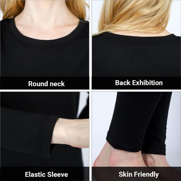 HEROBIKER Thermal Underwear Women Ultra-Soft Set Base Layer Top & Bottom Long Johns with Fleece Lined Winter Warm - Image 5