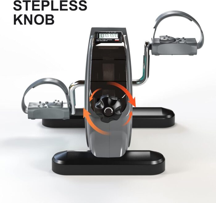 Under Desk Bike Pedal Exerciser Portable Mini Home Exercise Bike with 5LBS Flywheel Sitting Peddler Exerciser for Seniors Legs and Arms Trainer Physical Therapy Equipment Fitness Exercise Bicycle - Image 3