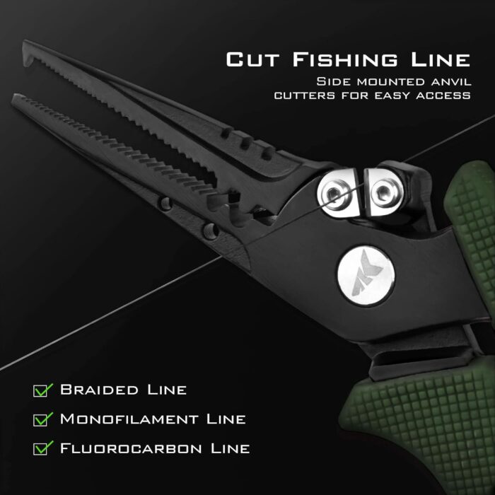 KastKing Cutthroat 7 inch Fishing Split Ring Pliers, 420 Stainless Steel Fishing Tools, Saltwater Resistant Fishing Gear, Tungsten Carbide Cutters - Image 3