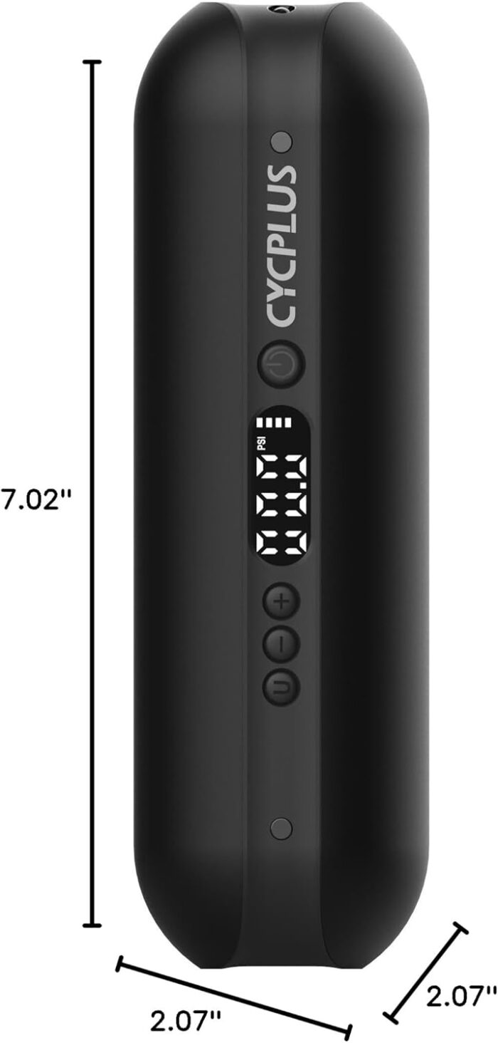 CYCPLUS Electric Air Compressor Portable Bicycle Pump Car Tire Inflator, Max 150 PSI, Auto Shut-Off Air Pump with Presta and Schrader Valves for All Bicycles Motorcycles and Cars - Image 9