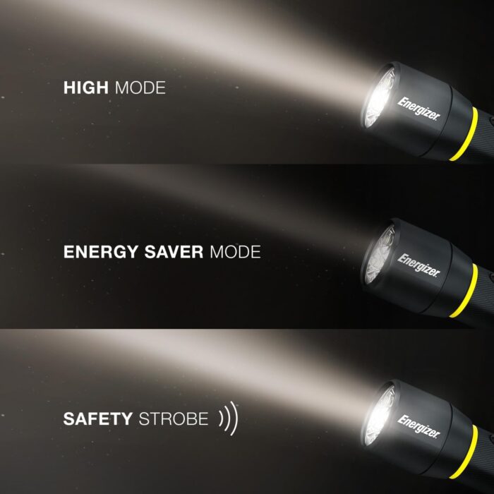 Energizer LED Flashlight Vision PRO, Ultra Bright 1000+ Lumens, IPX4 Water Resistant, Aircraft-Grade Aluminum LED Light, Rugged Metal Flash Light for Outdoors, Emergency Power Outage, Black - Image 5