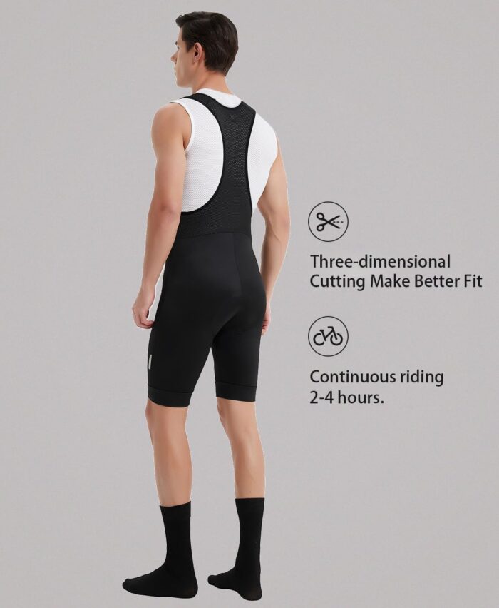 qualidyne Men's Cycling Bib Shorts 4D Padded Breathable Road Bike Bibs Biking Bicycle Shorts - Image 2