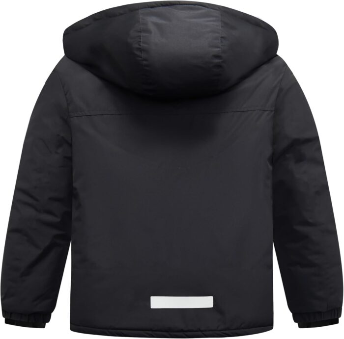 Boys Waterproof Ski Jacket Warm Winter Fleece Snow Coat Kids Outdoor Hooded Snowboard Jacket - Image 2