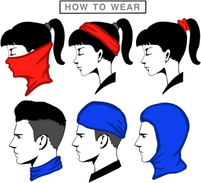 Headwear Bandana Head Wrap Face Scarf Mask Neck Warmer Balaclava for Sports - Image 3