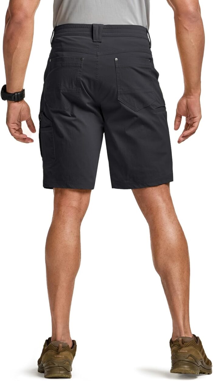 CQR Men's Stretch Utility Shorts, Lightweight Quick Dry Casual Shorts, Hiking Golf Cargo Shorts with Zipper Pockets - Image 2
