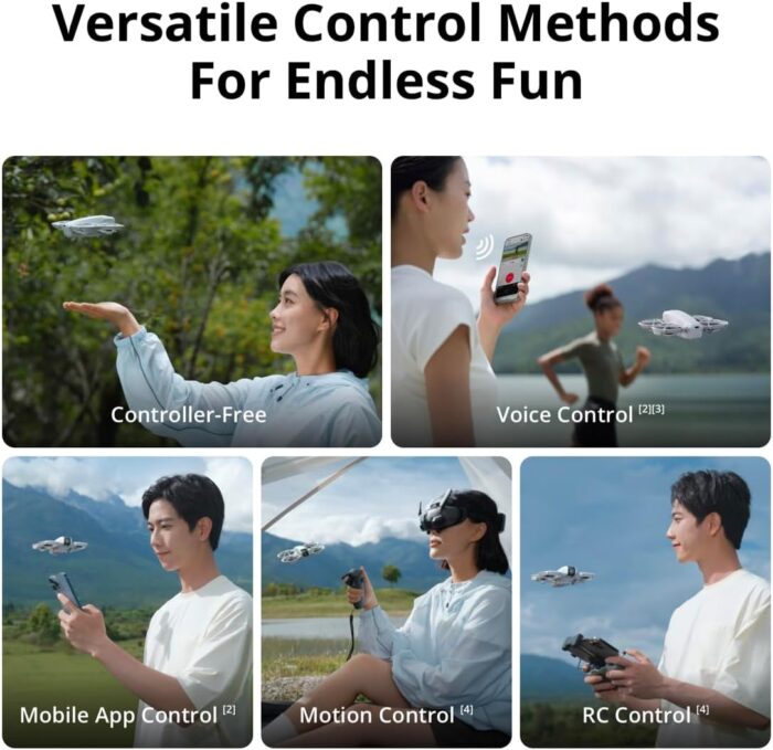 DJI Neo, Mini Drone with 4K UHD Camera for Adults, 135g Self Flying Drone that Follows You, Palm Takeoff, Subject Tracking, QuickShots, Stabilized Video, Built-In Propeller Guard (Controller-Free) - Image 5