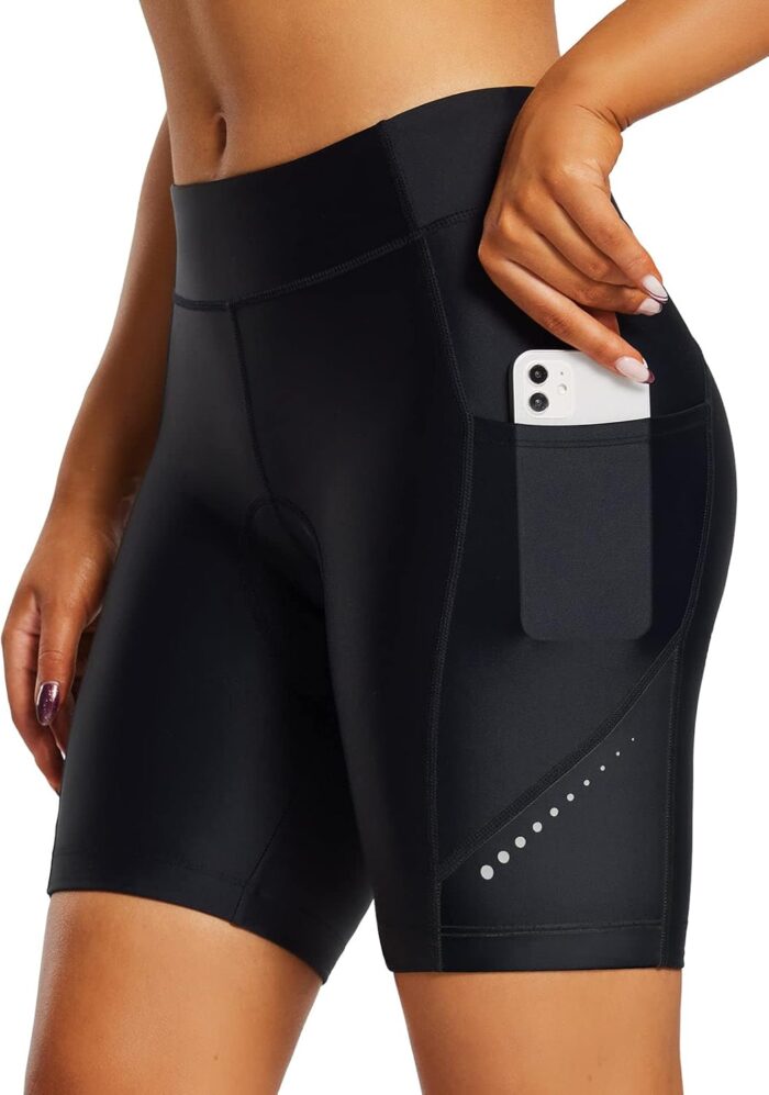 BALEAF Women's 4D Padded Bike Shorts Cycling Underwear with Pockets UPF50+ - Image 2
