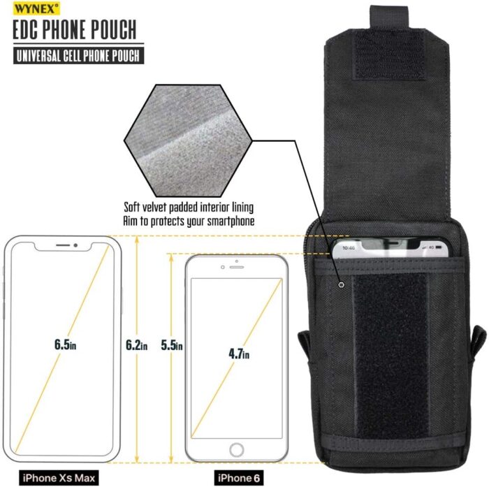 WYNEX Tactical EDC Pouch, Molle Utility Pouches Gadget Organizer Phone Holder Waist Pack Smartphone Pouch Tool Holster Pocket - Image 3