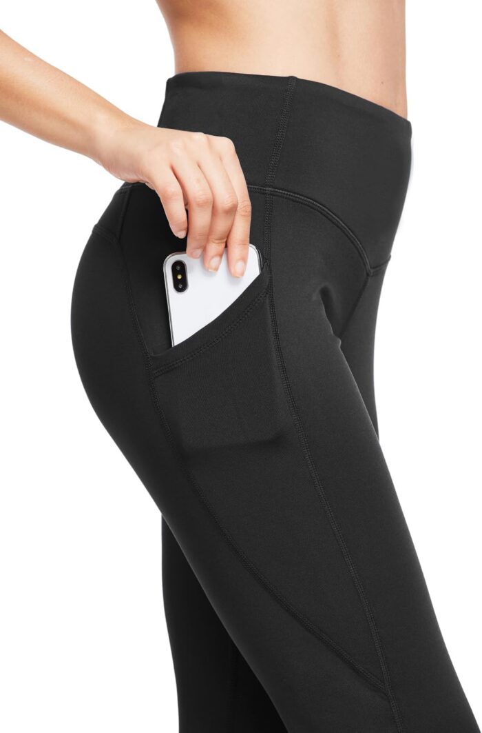 baleaf Women's Fleece Lined Leggings Thermal Warm Winter Tights High Waisted Yoga Pants Cold Weather with Pockets - Image 8