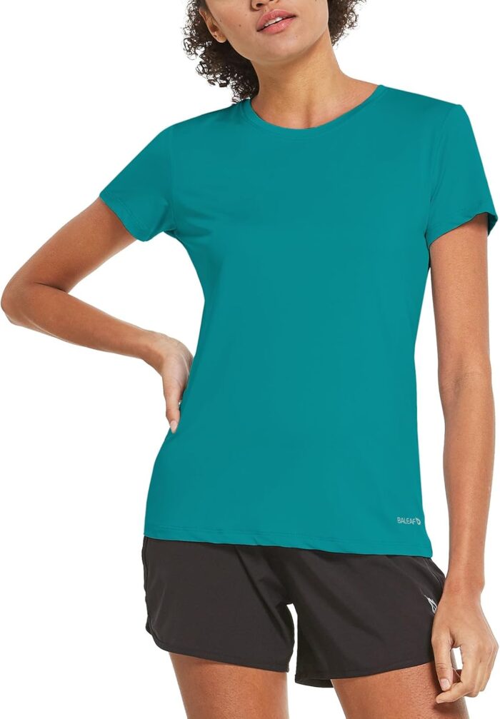 baleaf Women's Short Sleeve Running Workout Shirts Athletic Tops Lightweight Quick Dry Training Yoga Crewneck - Image 2