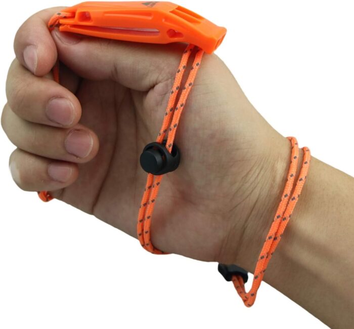 Emergency Whistles with Lanyard Safety Whistle Survival Shrill Loud Blast for Kayak Life Vest Jacket Boating Fishing Boat Camping Hiking Hunting Rescue Signaling Kids Lifeguard Plastic 2 Pack - Image 2