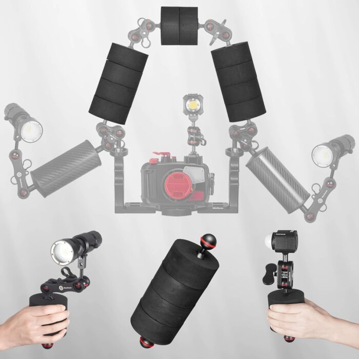 4Pcs Underwater Camera Buoyancy Float Kits, Buoyancy Provided 175g*4, Diameter 3.15", Thickness 1.5", Aquatic Arm Float Kit for Seafrogs/nitescuba/Starbea Floating Arms Diving Tray - Image 7