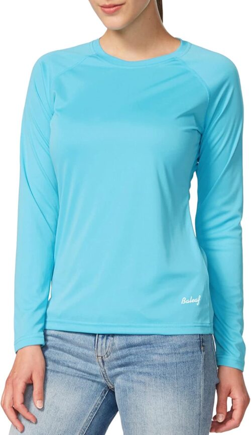 baleaf Women's UPF 50+ Sun Shirts Long Sleeve UV Protection Rash Guard Lightweight Quick Dry SPF Hiking Tops Outdoor