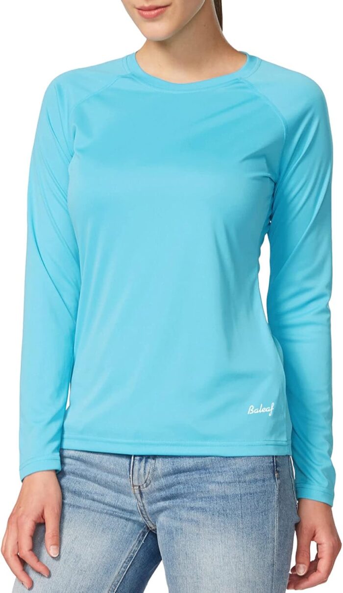 baleaf Women's UPF 50+ Sun Shirts Long Sleeve UV Protection Rash Guard Lightweight Quick Dry SPF Hiking Tops Outdoor