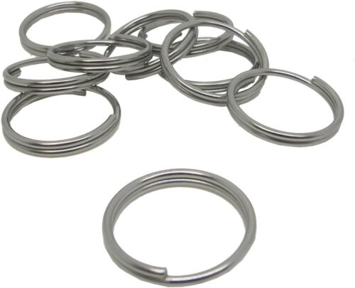 Scuba Diving 24mm Split Rings (10-Pack) BCD Gear Attachment – 1.6mm Stainless Steel Wire, Rust-Resistant 304 Steel, Durable, Corrosion-Proof, Heavy Duty for Accessories and Equipment