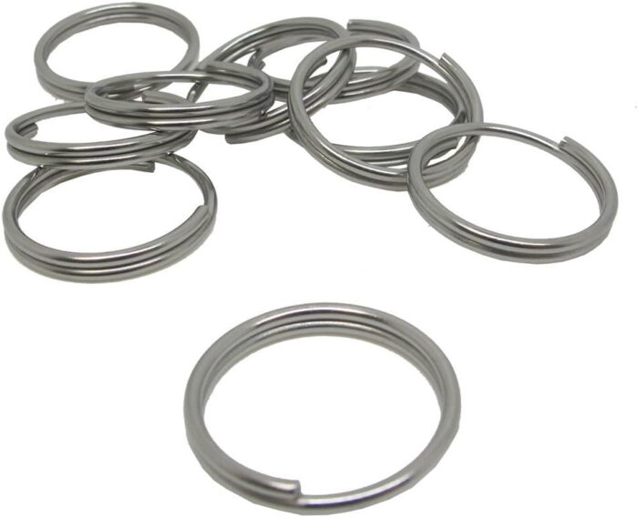 Scuba Diving 24mm Split Rings (10-Pack) BCD Gear Attachment – 1.6mm Stainless Steel Wire, Rust-Resistant 304 Steel, Durable, Corrosion-Proof, Heavy Duty for Accessories and Equipment