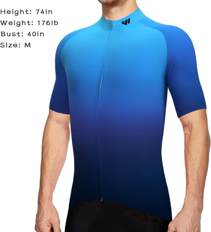 Cycling Jersey Men Short/Long Sleeve Bike Biking Shirts Full Zip with Pockets Road Bicycle Clothes - Image 2