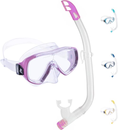 Cressi Children Wide View Comfortable Snorkeling Set - Ondina & Top Jr: made in Italy