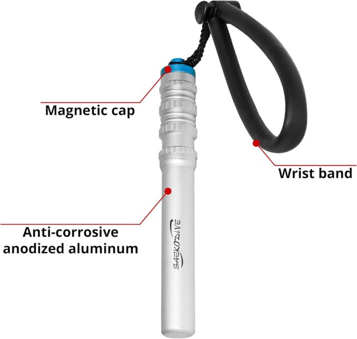 Diving Shaker Rattle Stick with Magnet - 6.7" Aluminum, Magnetic Mute System - Scuba Noice Maker, Underwater Shaker, Signal Communication Device - Image 2