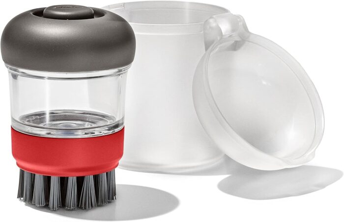 OXO Outdoor Kitchen Soap Dispensing Dish Brush with Storage Case