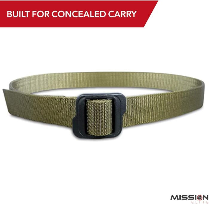 Tactical Belt, 1.5-inch Nylon Gun Belts for Men, 2-Ply EDC Belt with Adjustable Plastic Buckle - Image 2