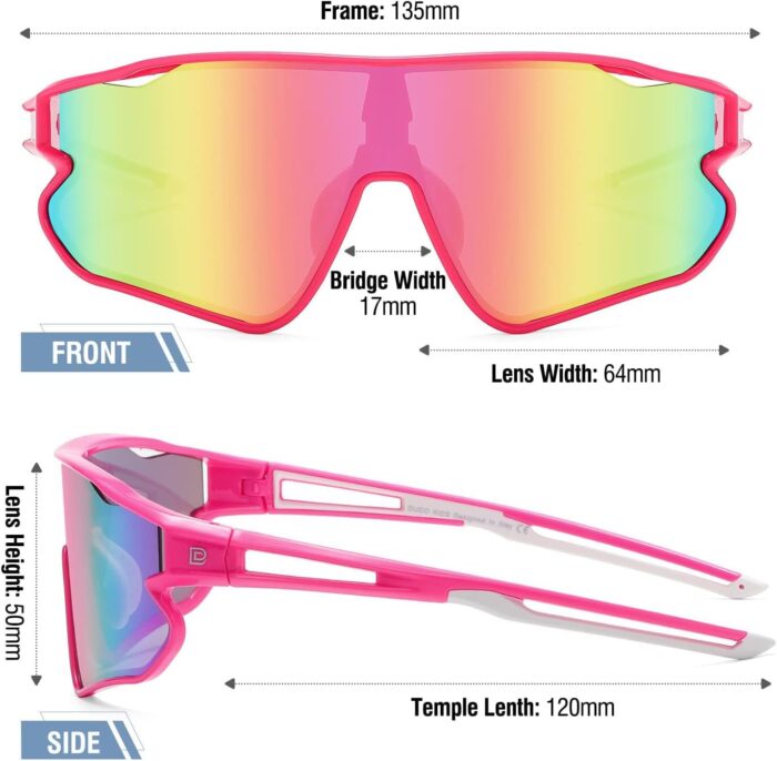 DUCO Kids Sunglasses Youth Baseball Sun Glasses Lightweight TR90 Frame UV400 Sports Cycling Shades for Boys Girls DK268 - Image 3