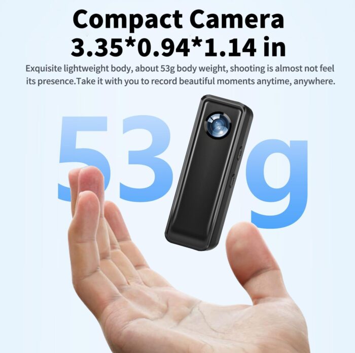 Mini Body Camera 64GB, 4K 30FPS Action Camera, Hands Free Sports Camera with Magnetic Back Clip, Wearable Body Cam POV Records Using for Traveling Cycling Vlogging - Image 6